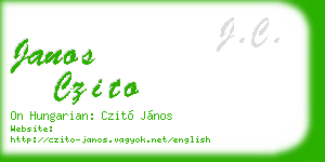 janos czito business card